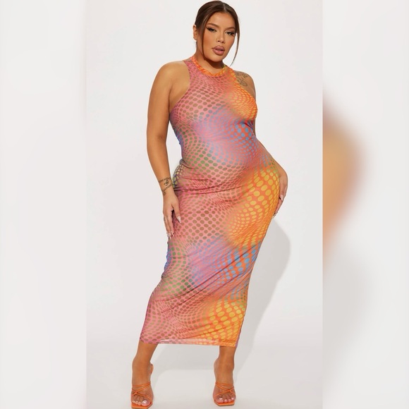 Fashion Nova Dresses & Skirts - Fashion Nova Multi Color 🌈 Maxi Dress BNWT size 1X